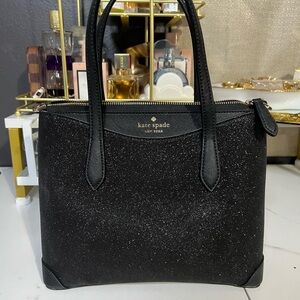 Kate Spade Black Shimmy Glitter Satchel